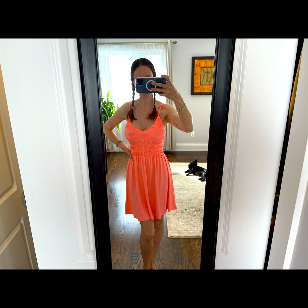 Neon orange dress